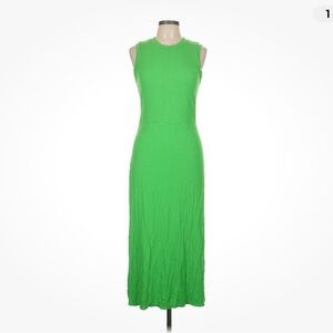 Chic Sleeveless Green Midi Dress